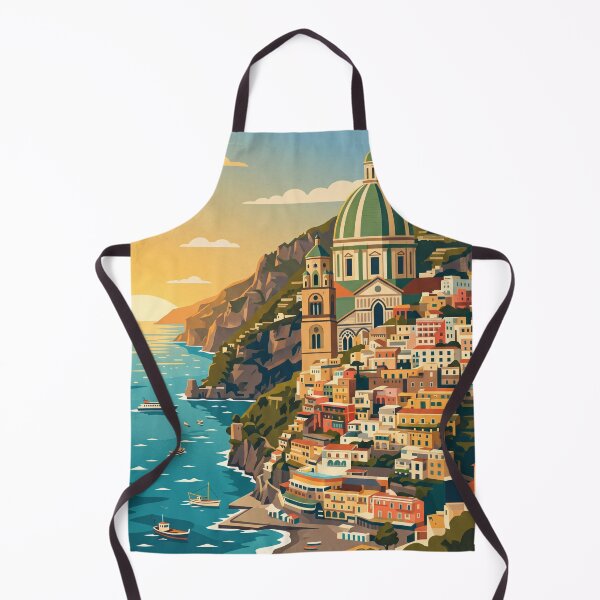 Item preview, Amalfi Italy Vintage Travel Poster designed and sold by Bomax121.