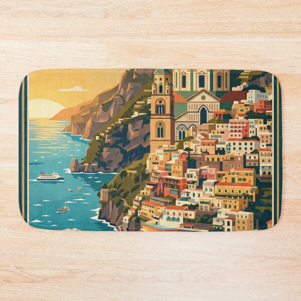 Item preview, Amalfi Italy Vintage Travel Poster designed and sold by Bomax121.