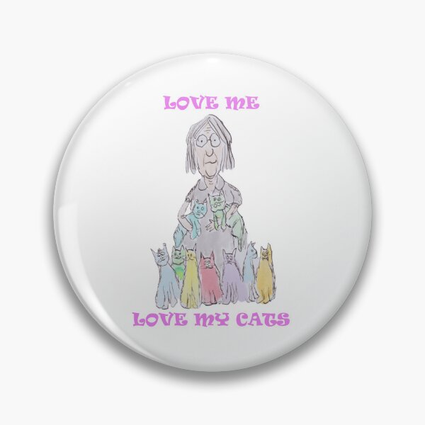 Item preview, Cat lady, love me, love my cats designed and sold by Inky Fingers Illustrations.