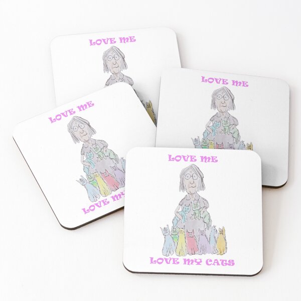 Item preview, Cat lady, love me, love my cats designed and sold by Inky Fingers Illustrations.