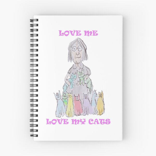 Item preview, Cat lady, love me, love my cats designed and sold by Inky Fingers Illustrations.