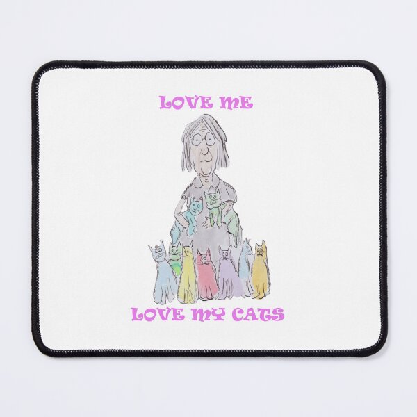 Item preview, Cat lady, love me, love my cats designed and sold by Inky Fingers Illustrations.
