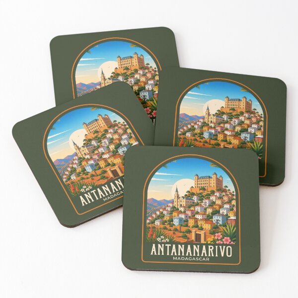 Item preview, Antananarivo Vintage Travel Illustration designed and sold by HomeLivingCo.