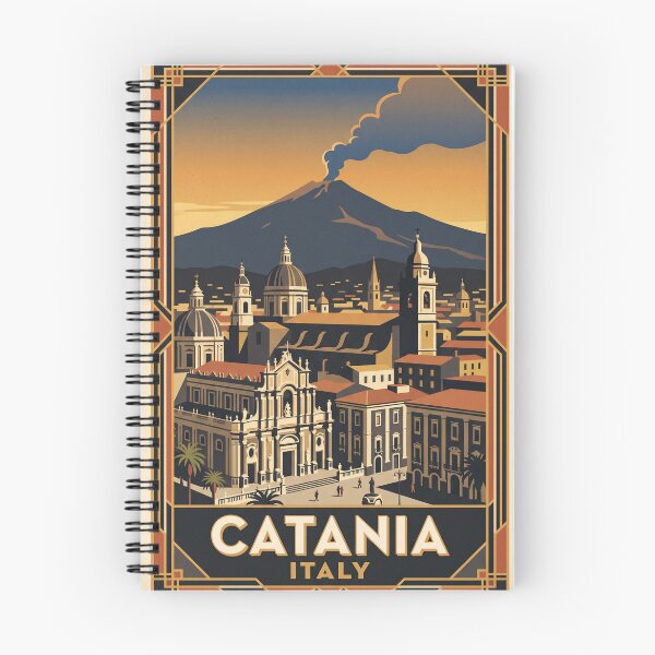 Item preview, Catania Italy Vintage Travel Poster designed and sold by Bomax121.