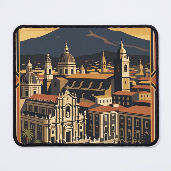 Item preview, Catania Italy Vintage Travel Poster designed and sold by Bomax121.