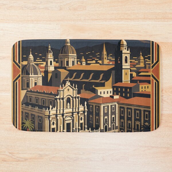 Item preview, Catania Italy Vintage Travel Poster designed and sold by Bomax121.