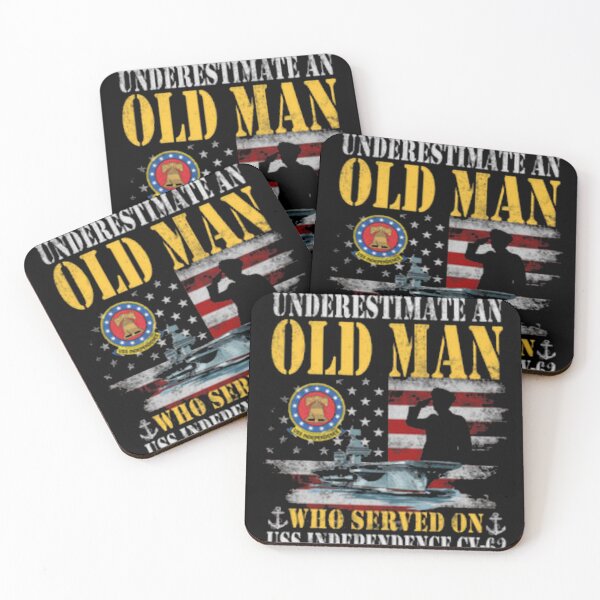 Item preview, Never Underestimate An Old Man Uss Independence Cv designed and sold by Mae Vector.