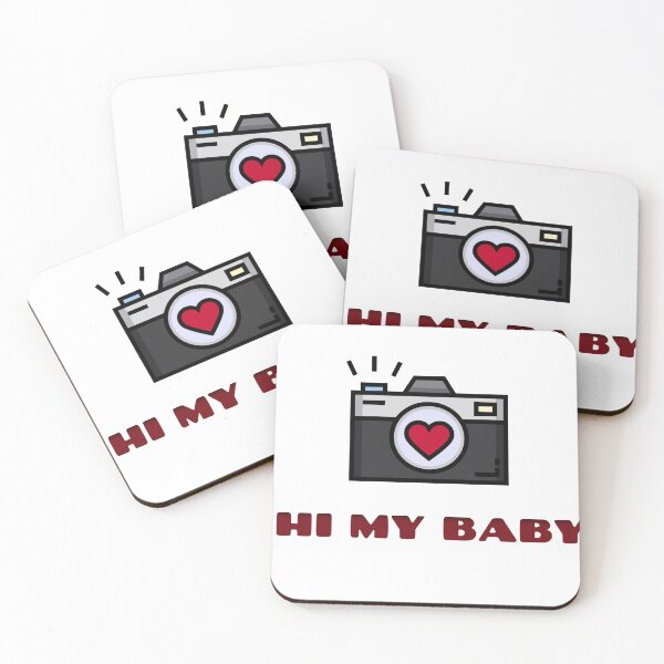 Item preview, Hi My Baby - Retro Camera Heart Love Greeting designed and sold by Jomsunshine.