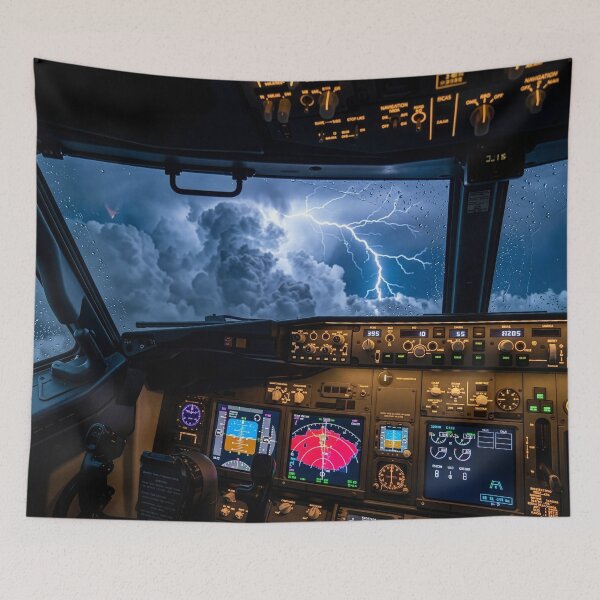 Item preview, Cockpit View Thunderstorm Flight designed and sold by Design-Illusi0n.
