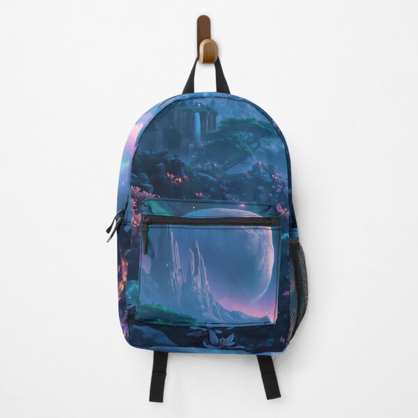 Item preview, Cosmic Bioluminescent Valley Alien Landscape designed and sold by Luminous Wilds.