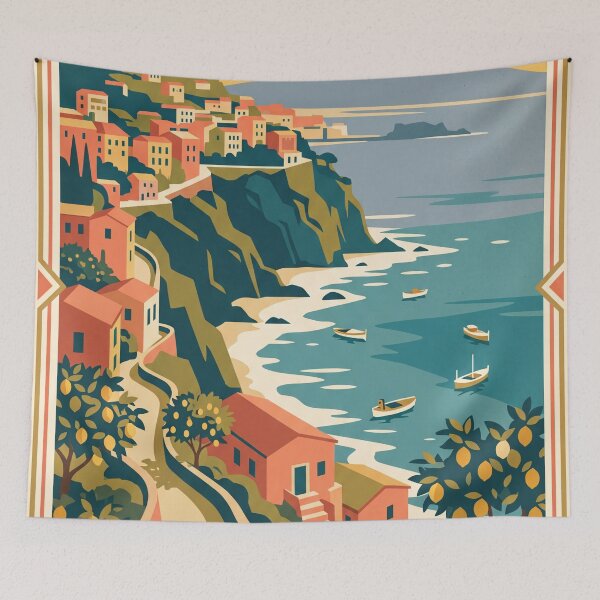 Item preview, Sorrento Italy Vintage Travel Poster designed and sold by Bomax121.