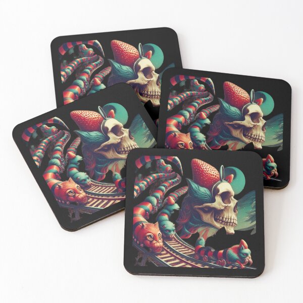 Item preview, Strawberry Skull and Cat Head Rollercoaster Track designed and sold by LujziWorld.