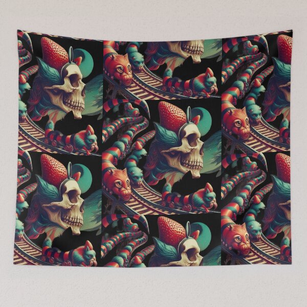 Item preview, Strawberry Skull and Cat Head Rollercoaster Track designed and sold by LujziWorld.