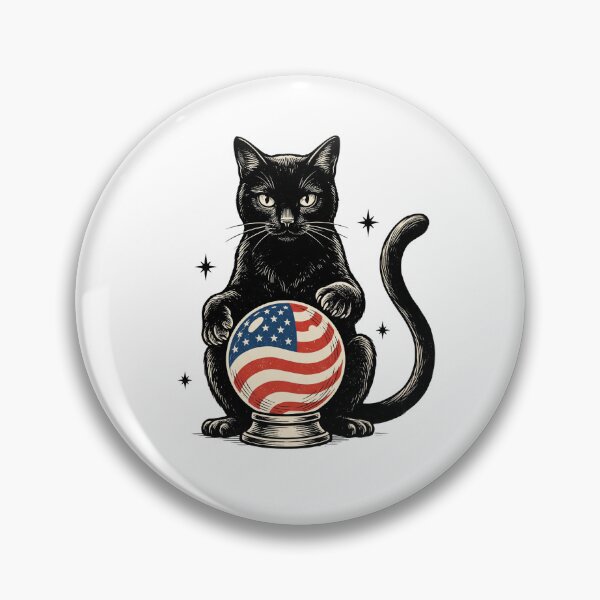 Item preview, Patriotic Crystal Ball Cat designed and sold by Roy & Tiffany.