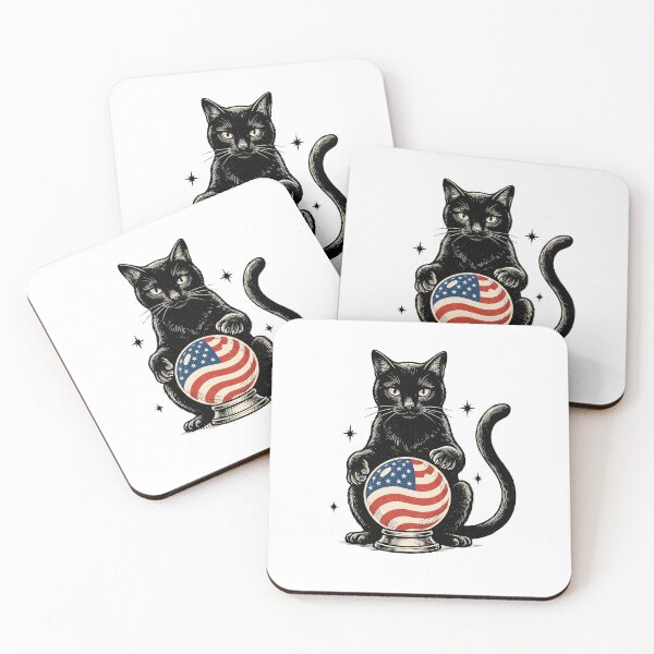 Item preview, Patriotic Crystal Ball Cat designed and sold by Roy & Tiffany.