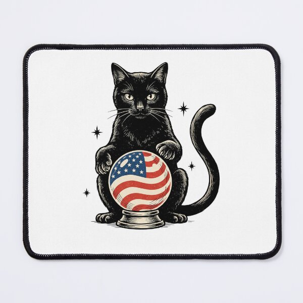 Item preview, Patriotic Crystal Ball Cat designed and sold by Roy & Tiffany.