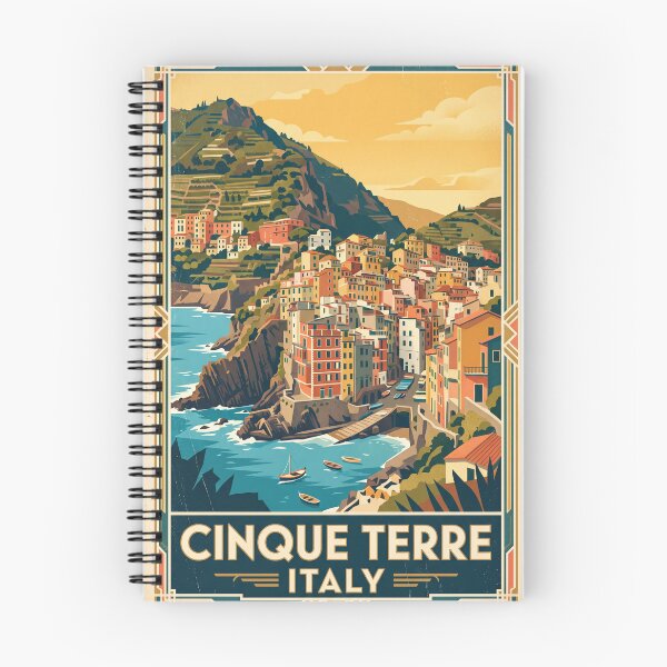 Item preview, Cinque Terre Italy Vintage Travel Poster designed and sold by Bomax121.