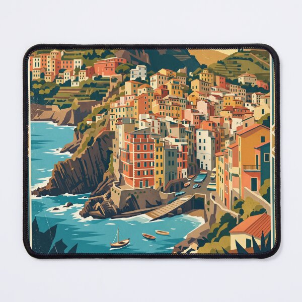 Item preview, Cinque Terre Italy Vintage Travel Poster designed and sold by Bomax121.