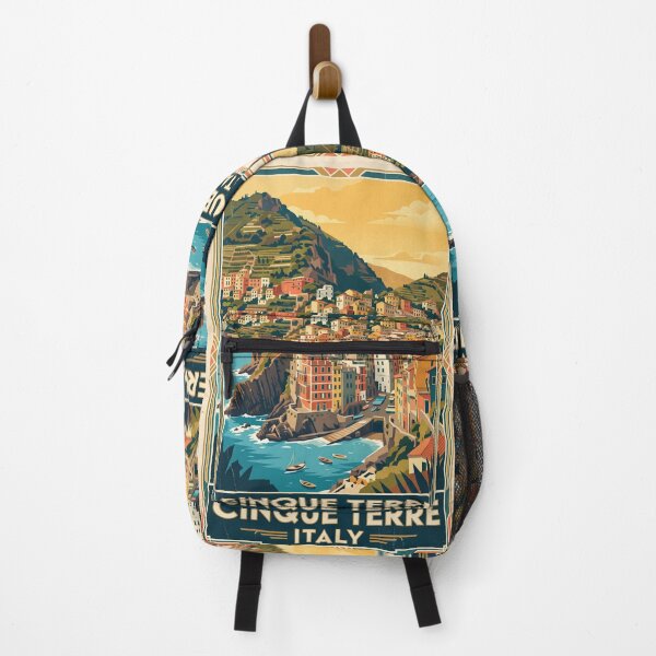 Item preview, Cinque Terre Italy Vintage Travel Poster designed and sold by Bomax121.
