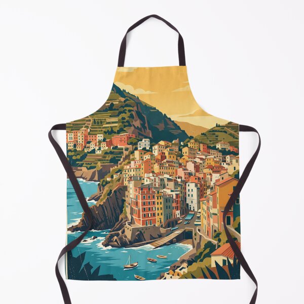Item preview, Cinque Terre Italy Vintage Travel Poster designed and sold by Bomax121.