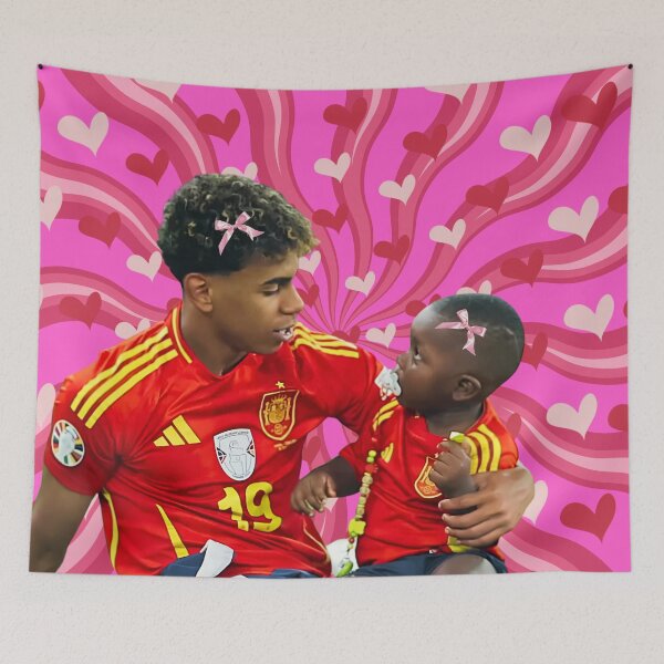 Item preview, Cute Lamine Yamal with Little Brother Keyne designed and sold by SuchWowDesign.