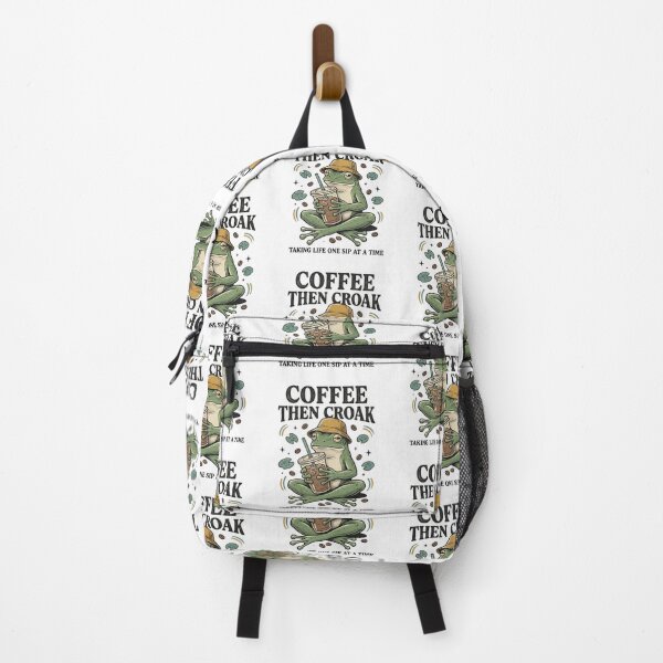 Item preview, Coffee Then Croak Frog designed and sold by Roy & Tiffany.