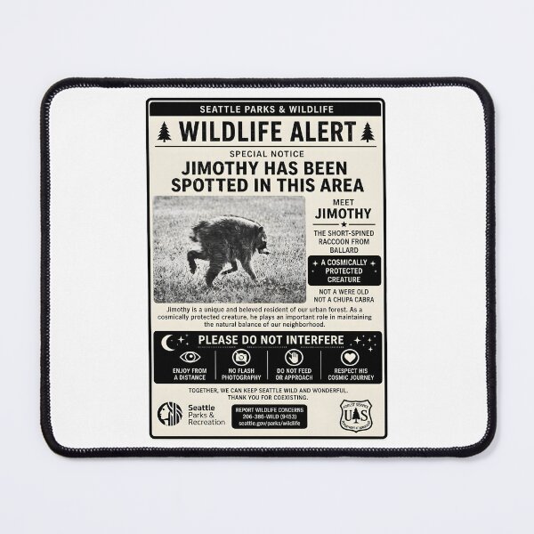 Item preview, Jimothy Raccoon Wildlife Alert designed and sold by dat-graffiti.