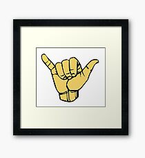 orange shaka Framed Print