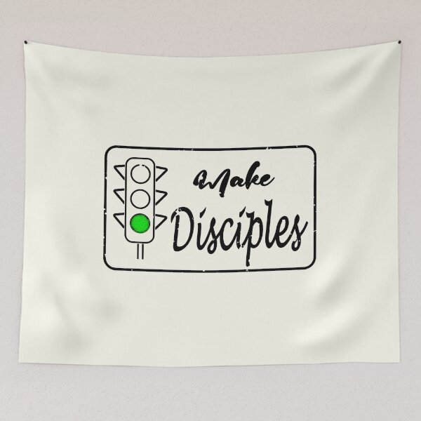Item preview, Go And Make Disciples -  Matthew 28:19 inspired Traffic light design | Great Commission Christian Minimal Typography | Black designed and sold by ZechJohnRB.