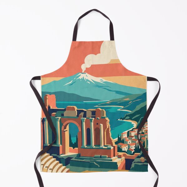 Item preview, Taormina Italy Vintage Travel Poster designed and sold by Bomax121.
