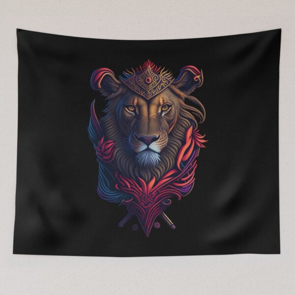 Item preview, Regal Lion King Crown — Majestic Royal Mane Artwork with Ornate Crown Illustration designed and sold by GFamilyC.