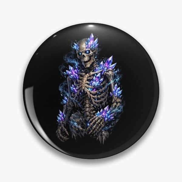 Item preview, Crystal Skeleton with Glowing Magic Crystals Dark Fantasy Design designed and sold by SkeletonMood.