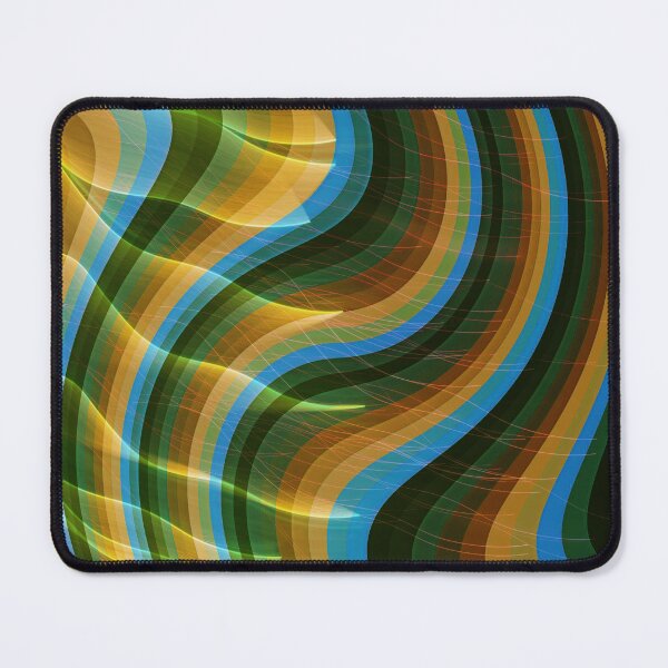Item preview, Retro 70s Yellow Green Wavy Pattern designed and sold by WitchyBotanicaArt.