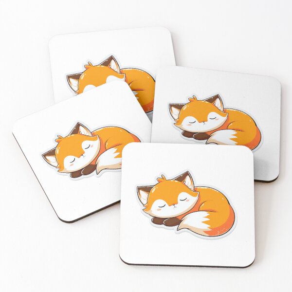 Item preview, Sleeping Fox Cute Kawaii Cozy designed and sold by StickerMan17.
