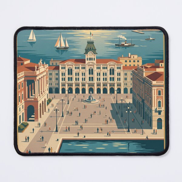 Item preview, Trieste Italy Vintage Travel Poster designed and sold by Bomax121.