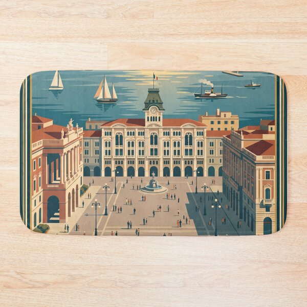 Item preview, Trieste Italy Vintage Travel Poster designed and sold by Bomax121.