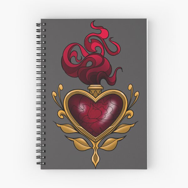 Item preview, Sacred burning heart with rose designed and sold by Charmedstuff.