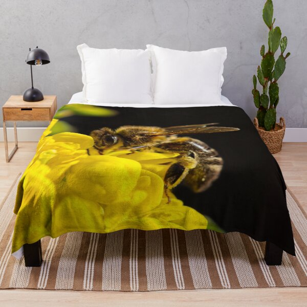 Item preview, Macro Honey Bee Yellow Spring Flower designed and sold by GraffiTimi.