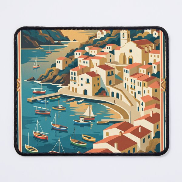 Item preview, Cadaqués Spain Vintage Travel Poster designed and sold by Bomax121.