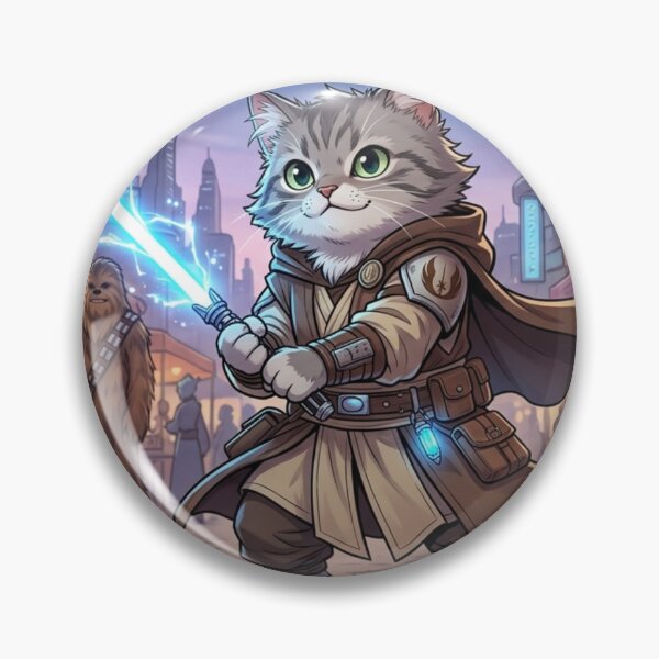 Item preview, A Jedi cat in the square. designed and sold by NithskeBR.
