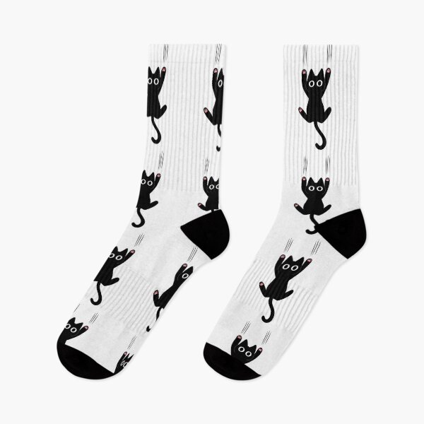 Item preview, Black Cat Clinging Scratch Marks Cute Graphic designed and sold by EchoPrint Co..