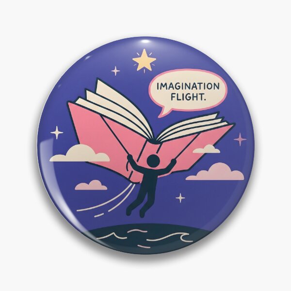Item preview, Imagination Flight Book Lover Sticker designed and sold by Timegraf.