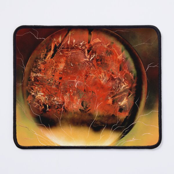 Item preview, Mottled Red Energy Orb Glowing Core Spray Paint Art designed and sold by Urbandale Artist.