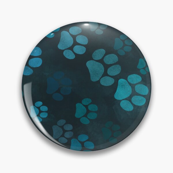 Item preview, Dark Cyan and Light blue Paw Prints  designed and sold by TedraOrtega.