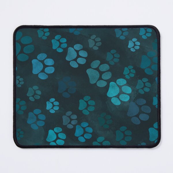 Item preview, Dark Cyan and Light blue Paw Prints designed and sold by TedraOrtega.
