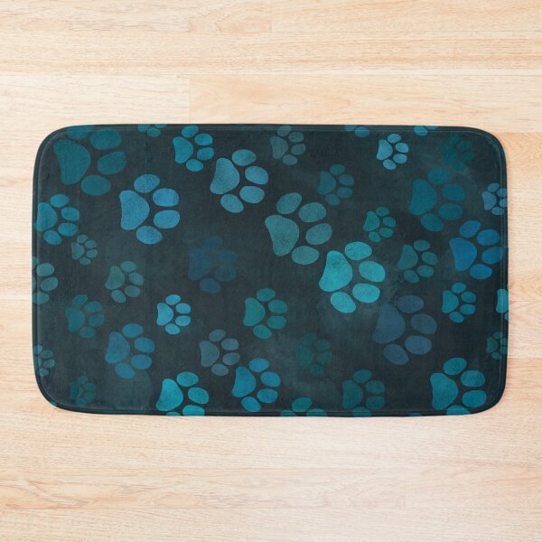 Item preview, Dark Cyan and Light blue Paw Prints  designed and sold by TedraOrtega.