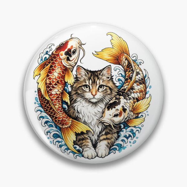 Item preview, koi cat colored designed and sold by kibik.