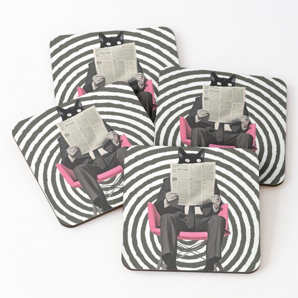 Item preview, Cat reading a magazine designed and sold by BAD Designs.