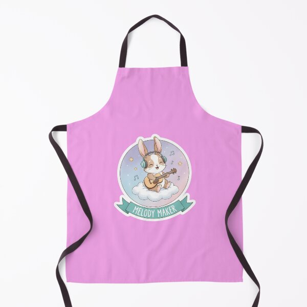 Item preview, Cute Melody Maker Bunny Playing Guitar Sticker designed and sold by Ekracreatives.