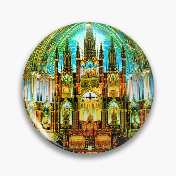 Item preview, Montreal, Quebec, Canada, 1995, Basilique Notre Dame Cathedral, Main Altar, Church Interior designed and sold by AMacGPhilly.